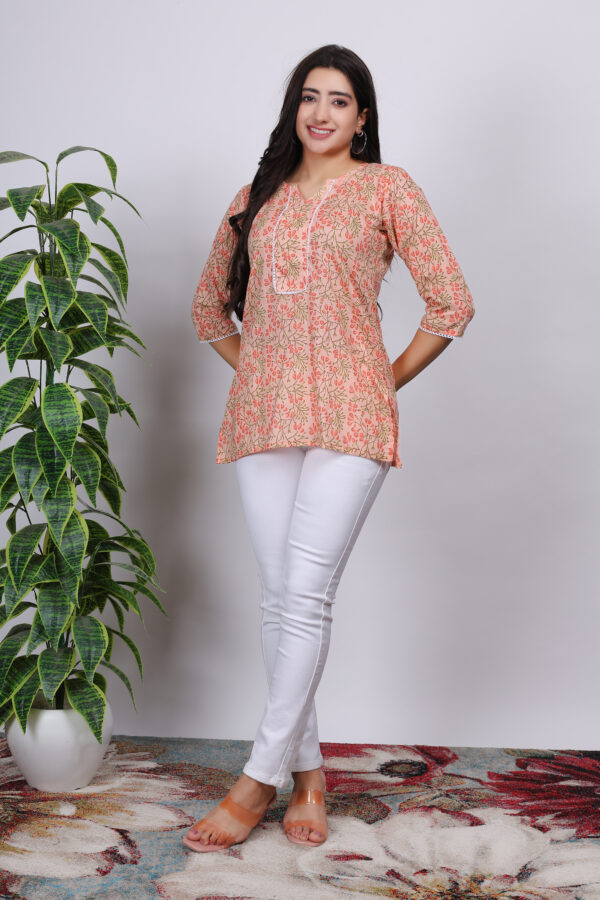 Floral Short Kurti for Women